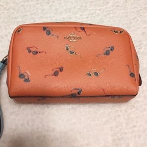 Coach COSMETIC CASE WITH SUNGLASSES PRINT